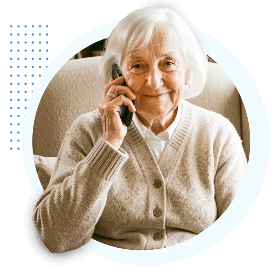 Listening to a caller recording and pressing 1 to accept the call.